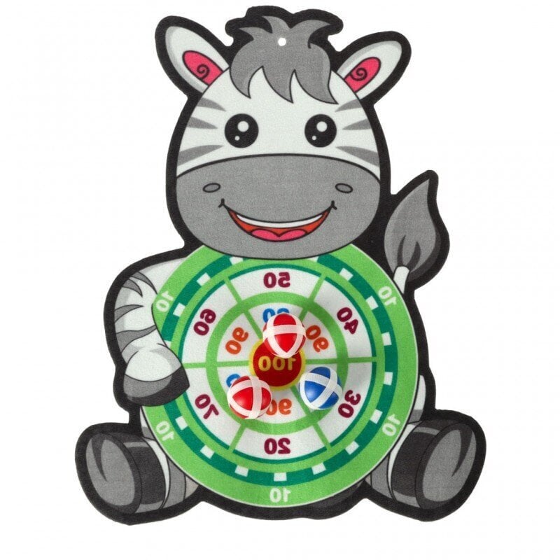 Velcro noolemäng Safe Dart Target Zebra versioon II kategooria hind ja info | Arendavad laste mänguasjad | hansapost.ee