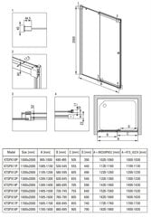 Duši lükanduks Deante Kerria plus, 140 cm, kroom price and information | Shower walls and shower doors | hansapost.ee