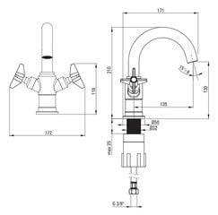 Valamu segisti Deante Temisto BQT_020D, kroom price and information | Bathroom faucets | hansapost.ee