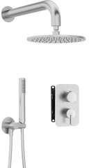 Peidetud dušikomplekt Deante Silia+Box, BXYYFQSM, Harjatud teras price and information | Shower kits and systems | hansapost.ee