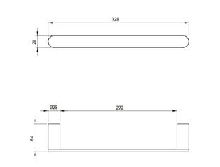 Seinale kinnitatav käterätikuivati Deante Round, 30 cm, kroom price and information | Bathroom accessories | hansapost.ee