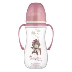 Canpol pudel laia avaga EasyStart Bonjour Paris, sangadega, roosa 300ml (35/241) цена и информация | Бутылочки и аксессуары | hansapost.ee