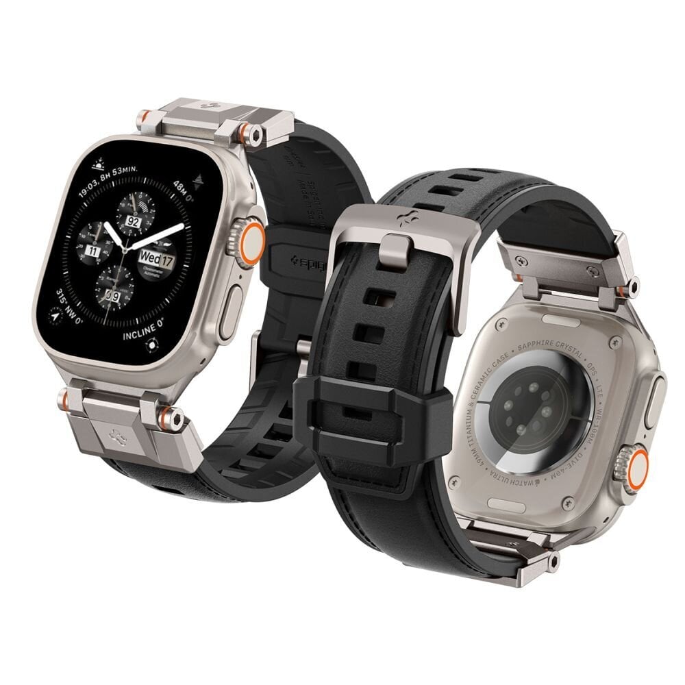 Spigen Durapro Armor PU Apple Watch 4 | 5 | 6 | 7 | 8 | 9 | SE | Ultra 1 | 2 (42 | 44 | 45 | 49mm), must hind ja info | Nutikellade aksessuaarid ja tarvikud | hansapost.ee