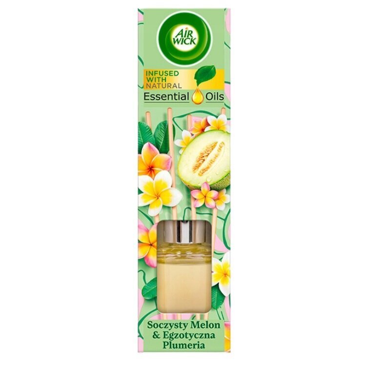 Air Wick Essential Oils lõhnavad pulgad Mahlane melon ja eksootiline plumeria, 40 ml hind ja info | Lõhnapulgad ja kodulõhnastajad | hansapost.ee