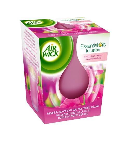 Lõhnaküünal AirWick Essent'Oil Inf Summer Sweet Pea 105 g​ hind ja info | Küünlad, küünlajalad | hansapost.ee