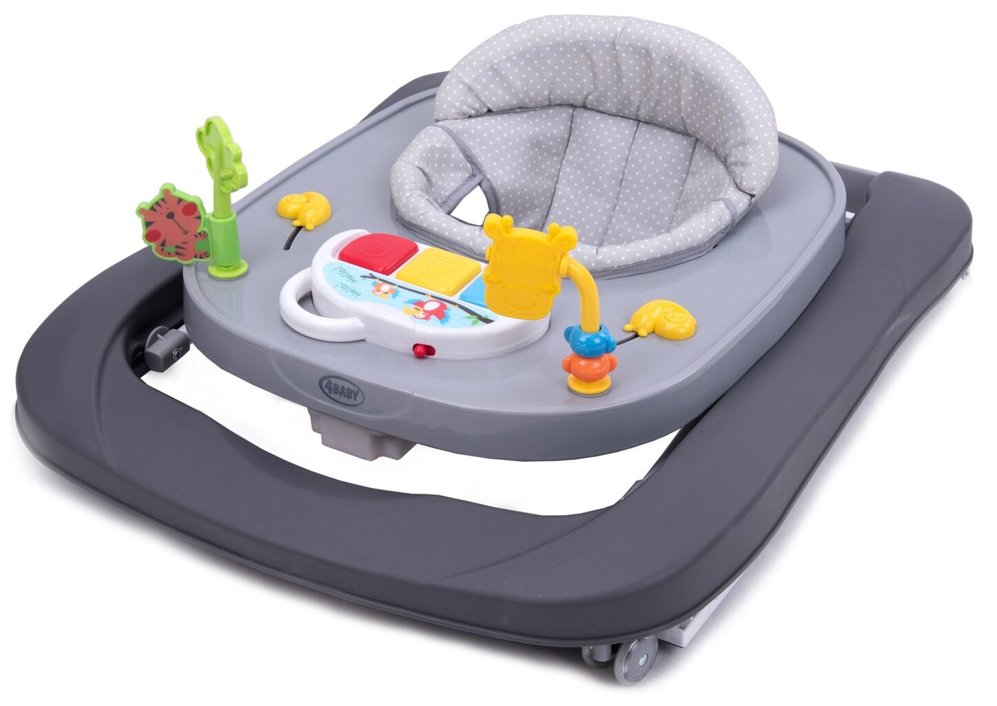 Käimistool 4Baby Walk'n Push dark grey hind ja info | Laste käimistoolid | hansapost.ee