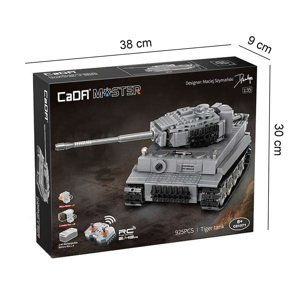 Constructor Tiger tank RC Cada C61071W 925 el. hind ja info | Klotsid ja konstruktorid | hansapost.ee