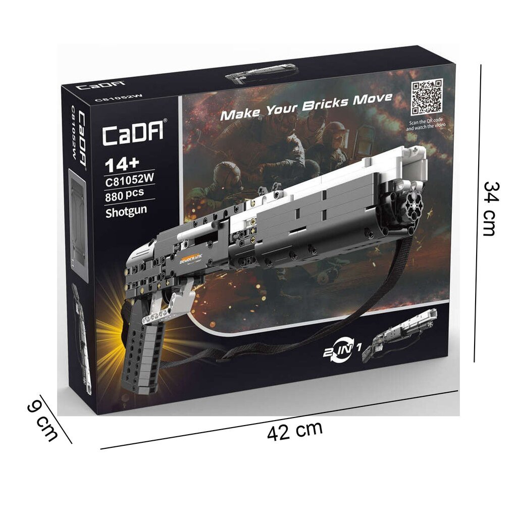 Klotsid Cada Shotgun Gun 2in1 C81052W, 880 tk цена и информация | Klotsid ja konstruktorid | hansapost.ee