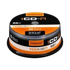 CD-R Intenso, 52x 700 Mb, 25 tk. hind ja info | Vinüülplaadid, CD, DVD | hansapost.ee