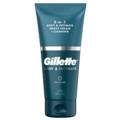 Gillette Body & Intimate Pubic 2in1 raseerimiskreem ja puhastusvahend, 177 ml hind ja info | Raseerimisvahendid | hansapost.ee