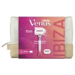 Набор Gillette Venus Comfortglide Sugarberry plus Olay для женщин: бритва + кассеты для бритвы, 2 шт. + косметичка цена и информация | Средства для бритья | hansapost.ee