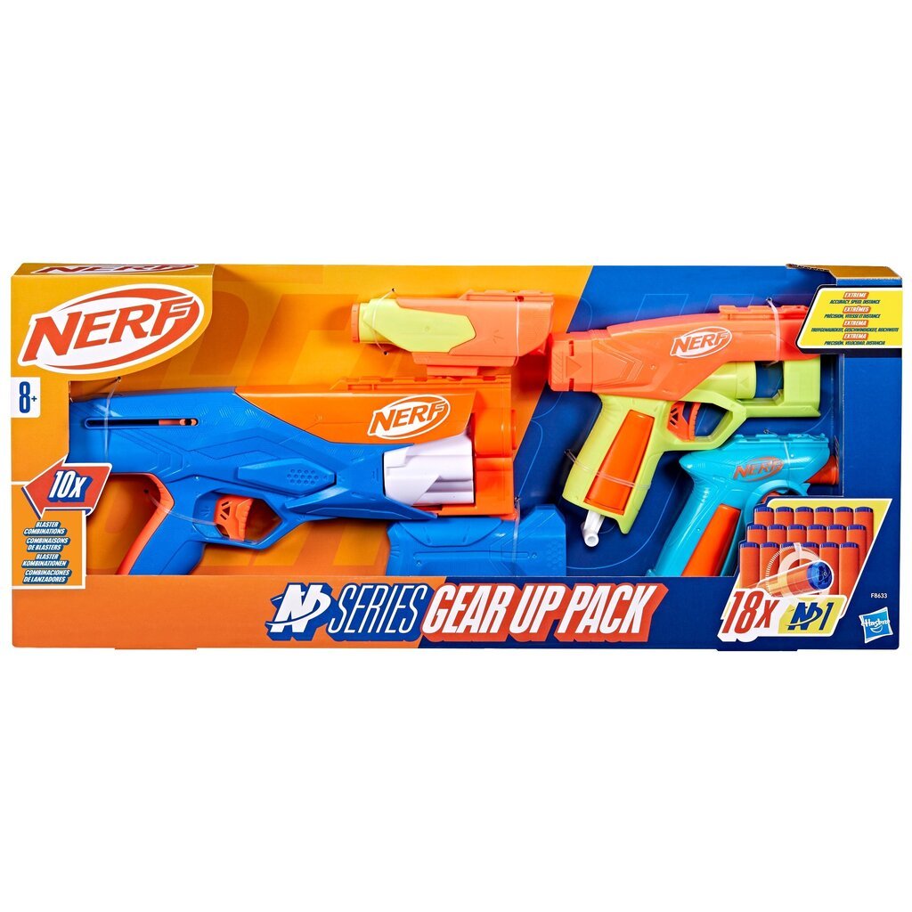 Mängurelva komplekt Nerf N Series Gear up pack, 3 tk hind ja info | Mänguasjad poistele | hansapost.ee