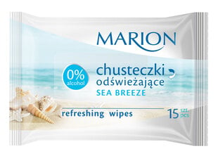 Niisutavad salvrätikud näole Marion Sea Breeze 15 tk. hind ja info | Näopuhastusvahendid | hansapost.ee