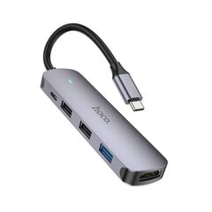 Adapter Hoco HB27 Type-C Multi-Function Converter HDMI+USB3.0+USB2.0*2+PD hall hind ja info | Hoco Arvutid ja IT- tehnika | hansapost.ee