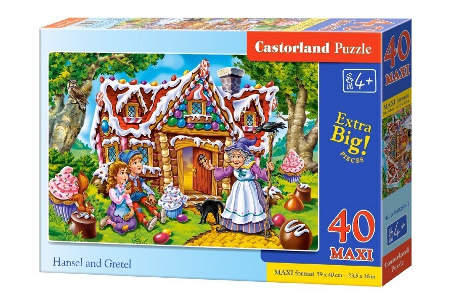 Puzzle 40 Hansel and Gretel 040285 цена и информация | Pusled lastele ja täiskasvanutele | hansapost.ee