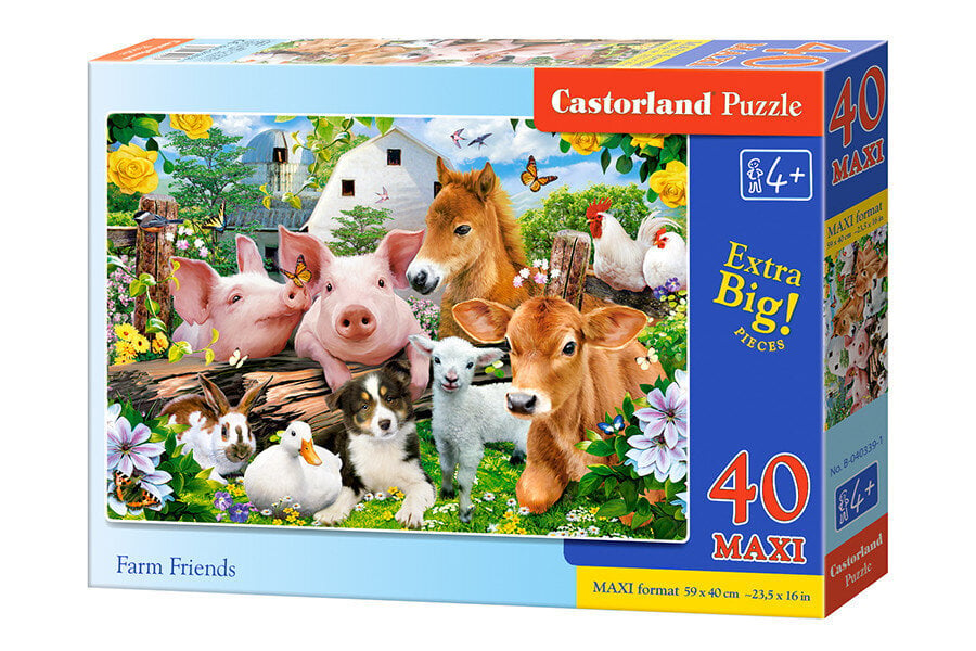 Puzzle 40 Farm Friends 040339 hind ja info | Pusled lastele ja täiskasvanutele | hansapost.ee