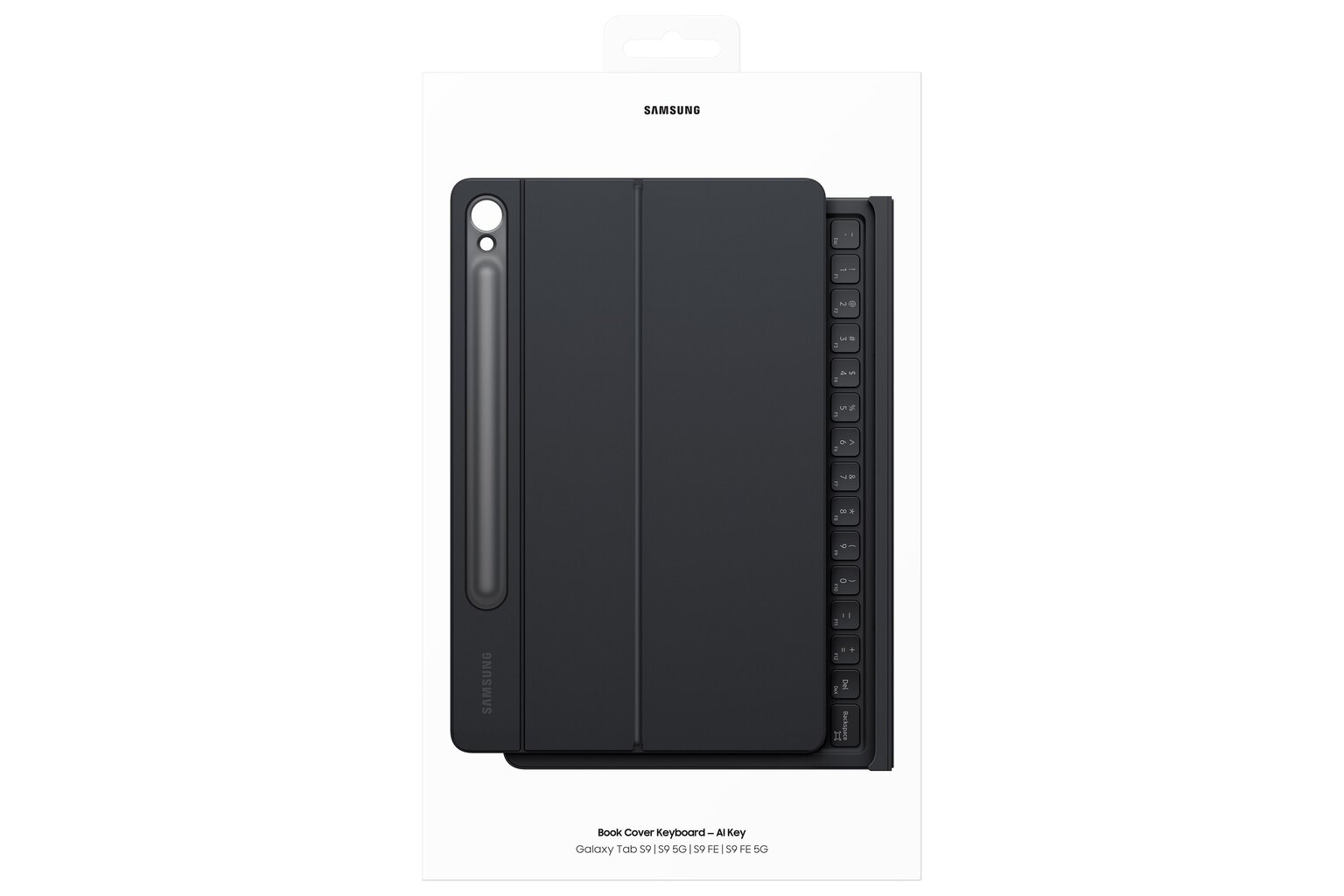 DX725UBE Book Cover Keyboard Samsung Galaxy Tab S9/S9 FE, Must hind ja info | Tahvelarvuti ümbrised ja kaaned | hansapost.ee