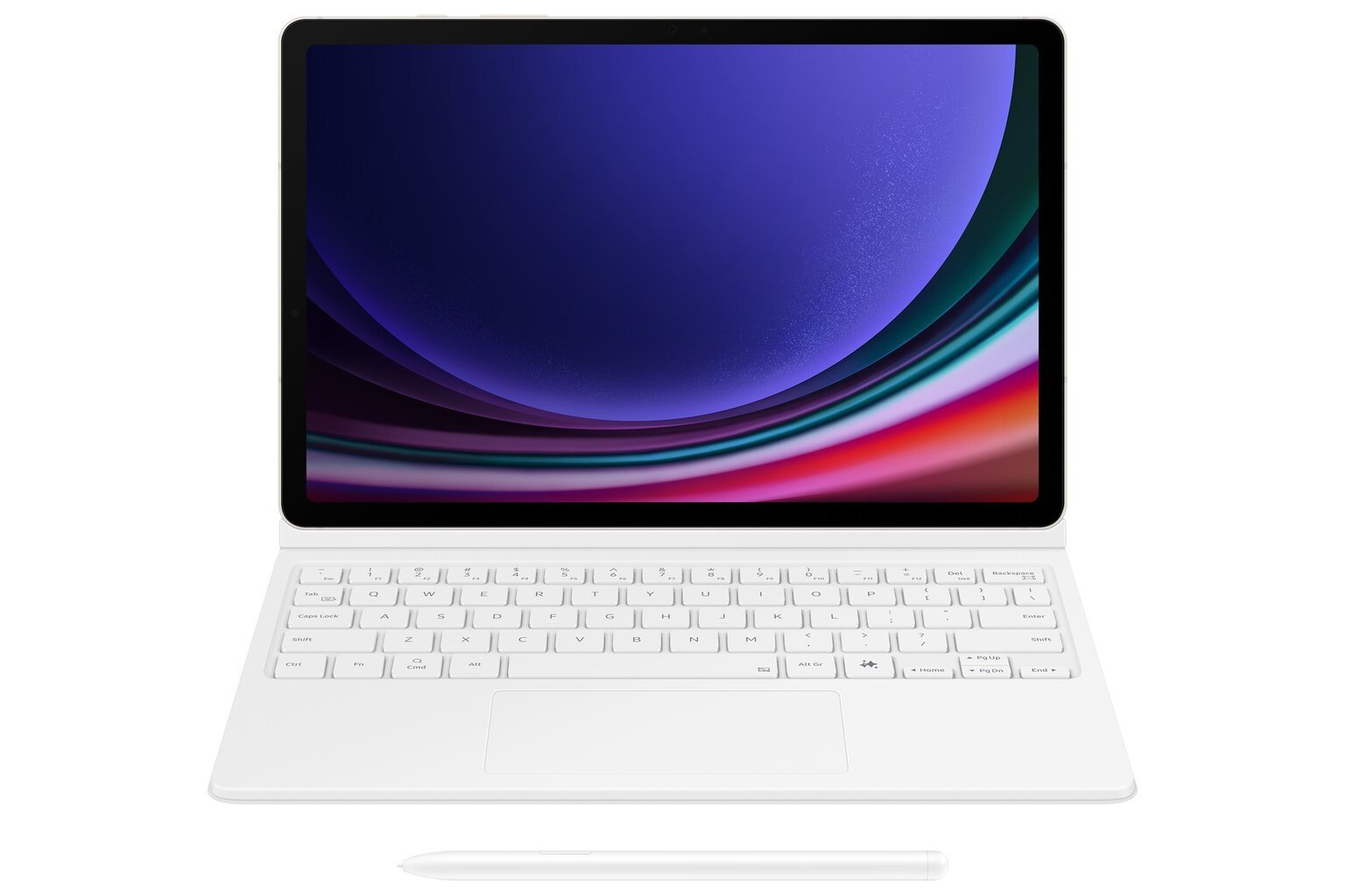 DX725UWE Book Cover Keyboard Samsung Galaxy Tab S9/S9 FE, White цена и информация | Tahvelarvuti ümbrised ja kaaned | hansapost.ee