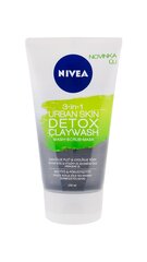 Очищающее средство для детоксикации лица, скраб и маска в одном Nivea Urban Skin 3in1 150 мл цена и информация | Аппараты для ухода за лицом | hansapost.ee