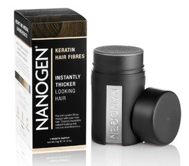 Создающая эффект волос пудра-волокна Nanogen Black 15 г цена и информация | Краска для волос | hansapost.ee