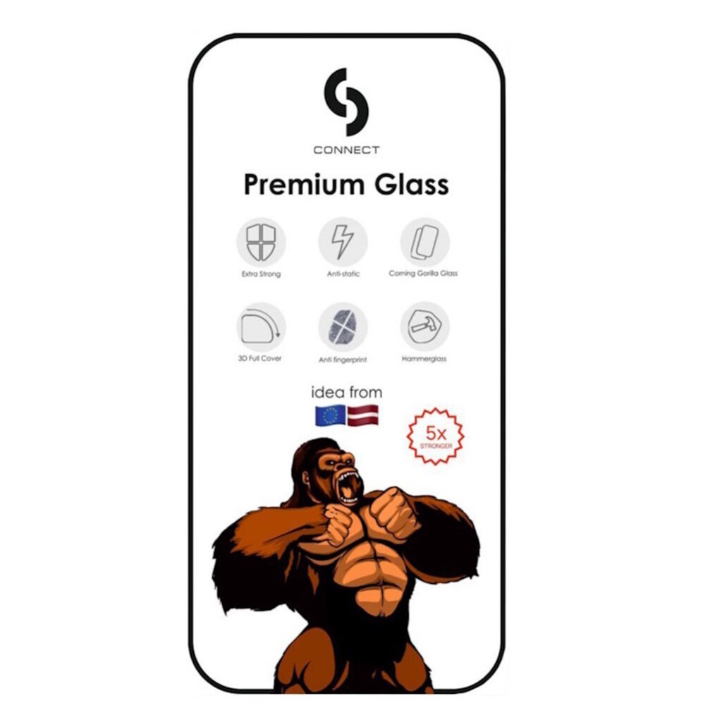 Connect Corning Gorilla Ultra Strong 3D-klaas Apple iPhone 16 Pro Maxi hind ja info | Ekraani kaitseklaasid ja kaitsekiled | hansapost.ee