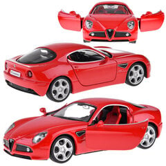 Metallist automudel Alfa Romeo 8C, punane hind ja info | Mänguasjad poistele | hansapost.ee