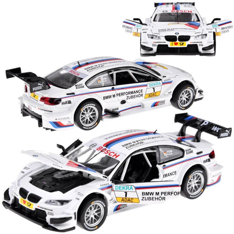 Metallist sportauto BMW M3 DTM, valge цена и информация | Mänguasjad poistele | hansapost.ee