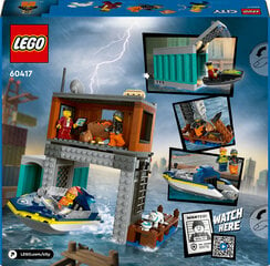 60417 LEGO® City politsei kiirpaat ja kurjategijate varjupaik hind ja info | Klotsid ja konstruktorid | hansapost.ee