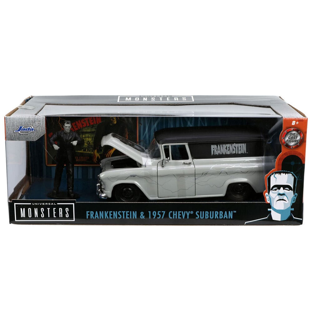 Frankenstein Chevy Suburban Delivery 1957 auto + figuur цена и информация | Mänguasjad poistele | hansapost.ee