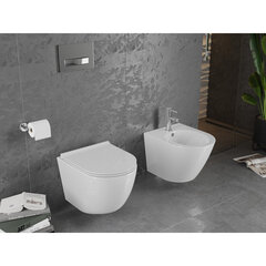 Mexen Margo Rimless WC-pott, aeglaselt sulguva kaanega, Duroplast, valge - 30220500 price and information | WС-potid | hansapost.ee