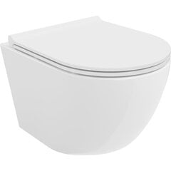 Mexen Margo Rimless WC-pott, aeglaselt sulguva kaanega, Duroplast, valge - 30220500 price and information | WС-potid | hansapost.ee