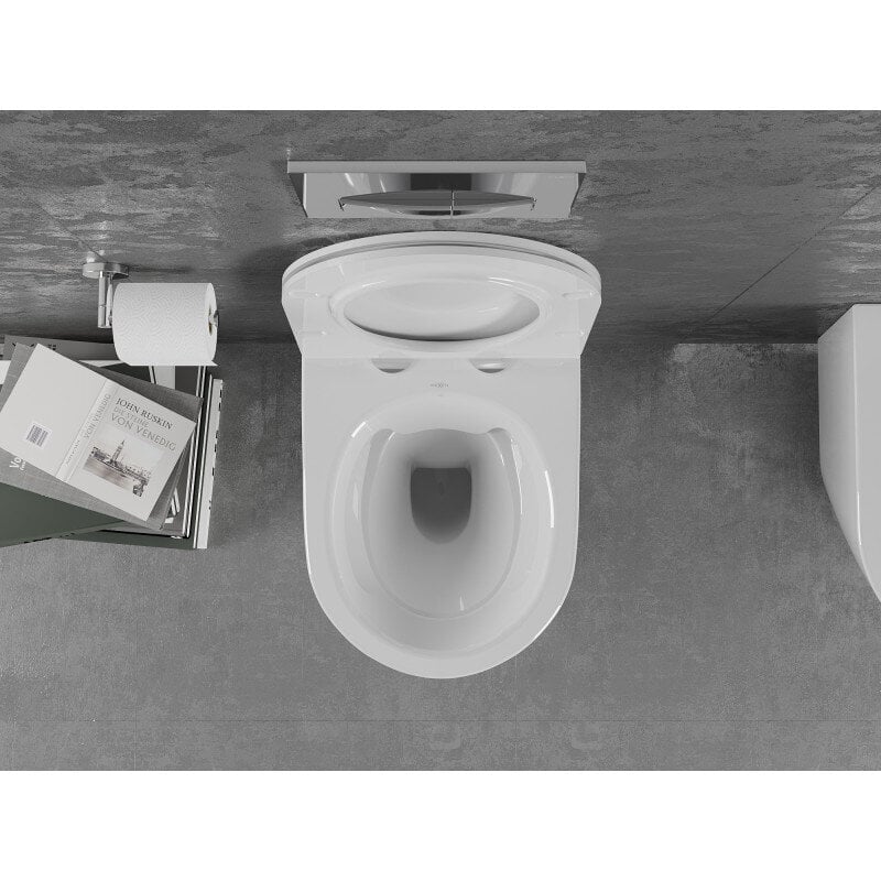 Mexen Margo Rimless WC-pott, aeglaselt sulguva kaanega, Duroplast, valge - 30220500 цена и информация | WС-potid | hansapost.ee