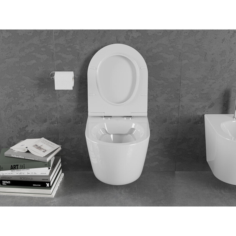 Mexen Margo Rimless WC-pott, aeglaselt sulguva kaanega, Duroplast, valge - 30220500 hind ja info | WС-potid | hansapost.ee