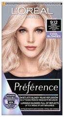 Kauapüsiv juuksevärv L'Oréal Paris Preference, 9.12 Siberia hind ja info | Juuksevärvid | hansapost.ee