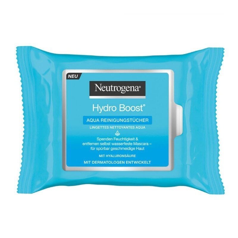 Niisutavad näopuhastuslapid Neutrogena Hydro Boost 25 tk цена и информация | Näopuhastusvahendid | hansapost.ee