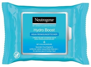 Niisutavad näopuhastuslapid Neutrogena Hydro Boost 25 tk hind ja info | Näopuhastusvahendid | hansapost.ee