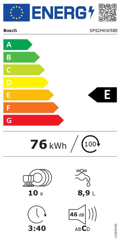 Bosch Serie 2 SPS2HKW58E hind ja info | Nõudepesumasinad | hansapost.ee