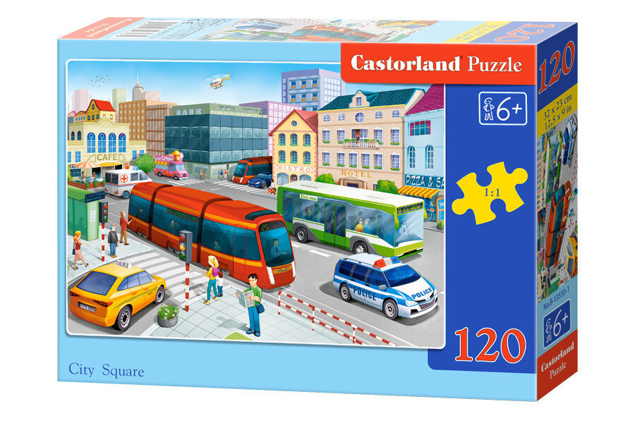 Puzzle 120 CITY SQUARE 13555 hind ja info | Pusled lastele ja täiskasvanutele | hansapost.ee