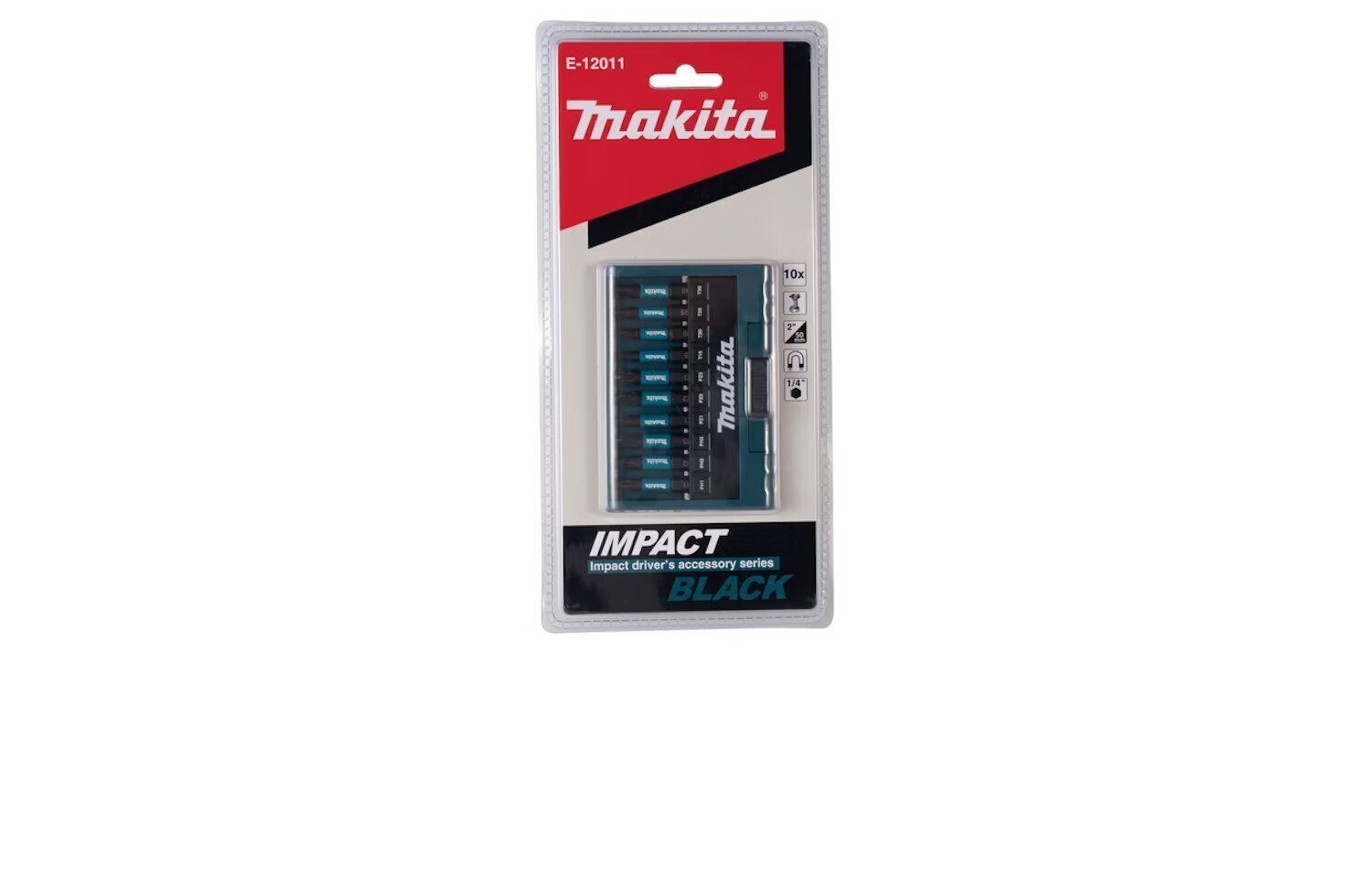 Peade komplekt Makita E-12011 Impact Black Bit-Set, 10 tk. цена и информация | Käsitööriistad | hansapost.ee