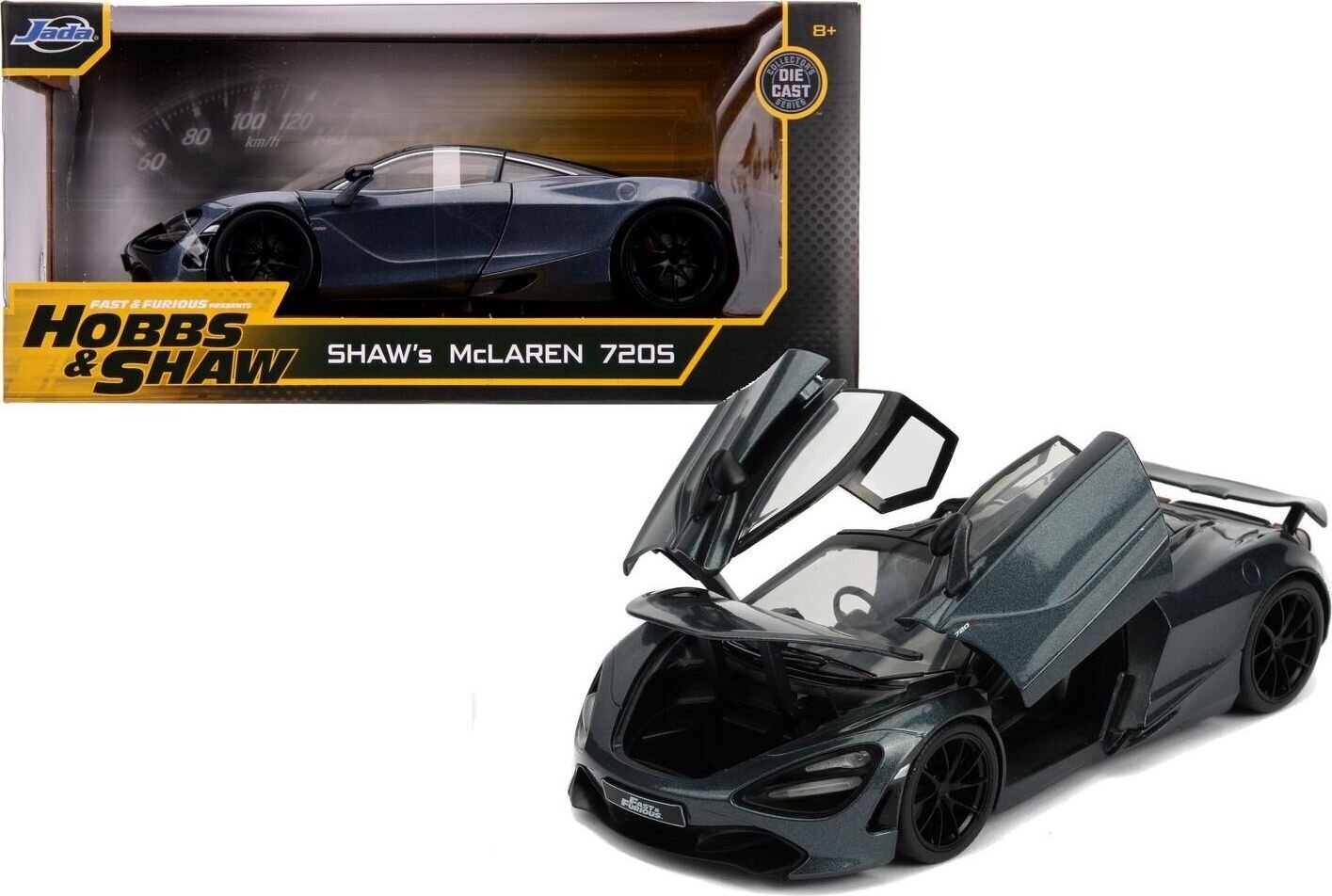 Dickie mänguauto Fast & Furious Shaws McLaren 720S 1/24 цена и информация | Mänguasjad poistele | hansapost.ee