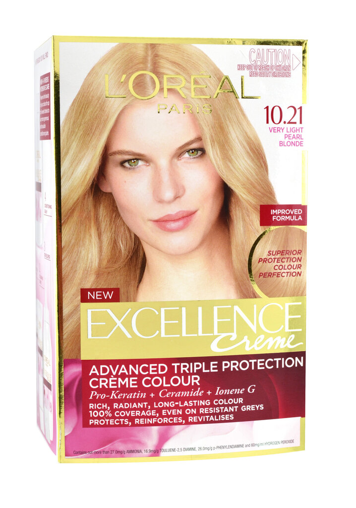 L'Oréal Paris Excellence CRÈME püsivärv, 10.21 price and information | Juuksevärvid | hansapost.ee