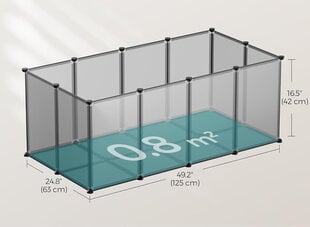 Загон для животных Leobert LPC001G01, серый цена и информация | Лежаки, домики | hansapost.ee