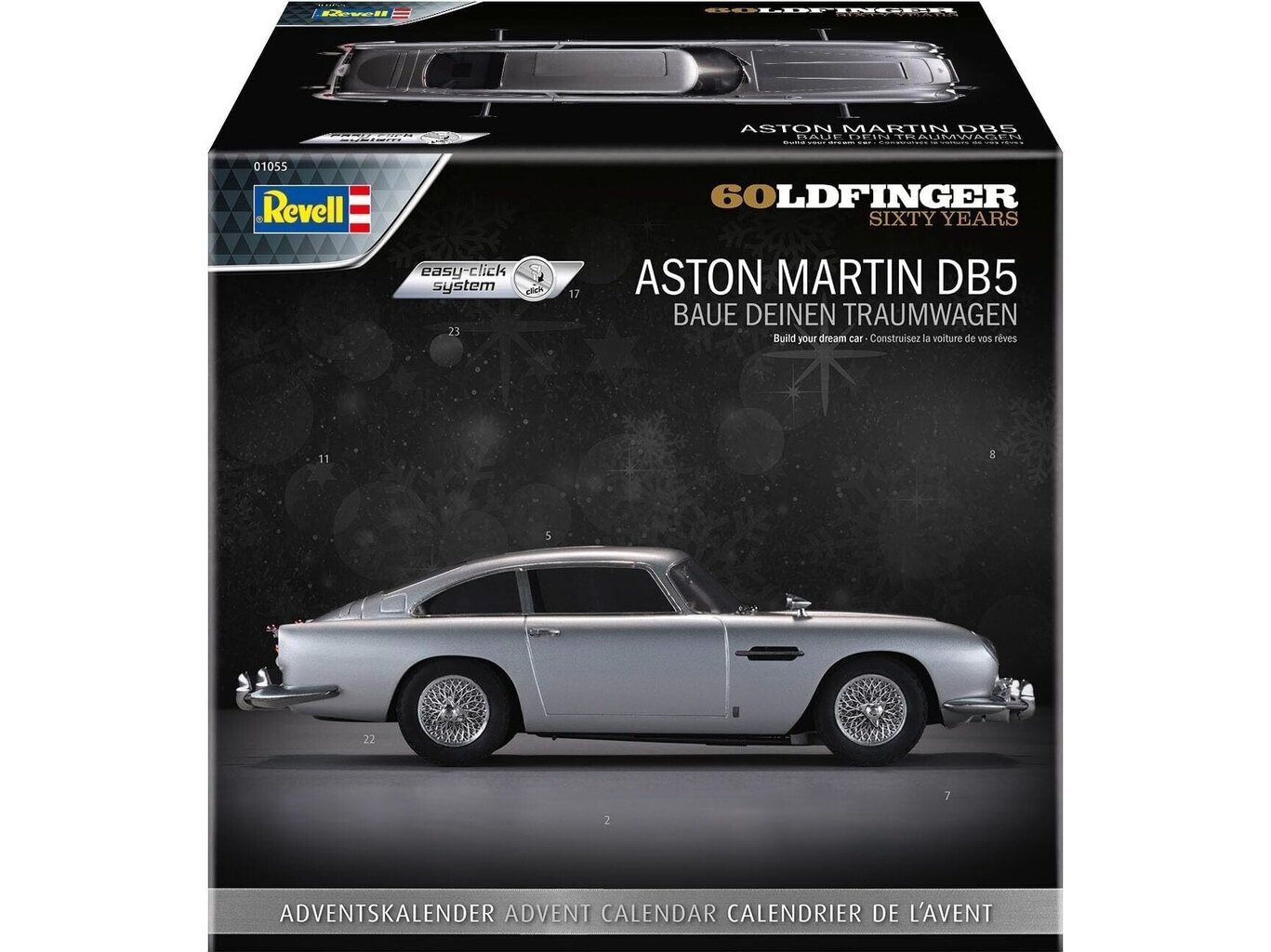 Konstruktor advendikalender Revell 007 Aston Martin DB5, 1/24, 01055 цена и информация | Klotsid ja konstruktorid | hansapost.ee