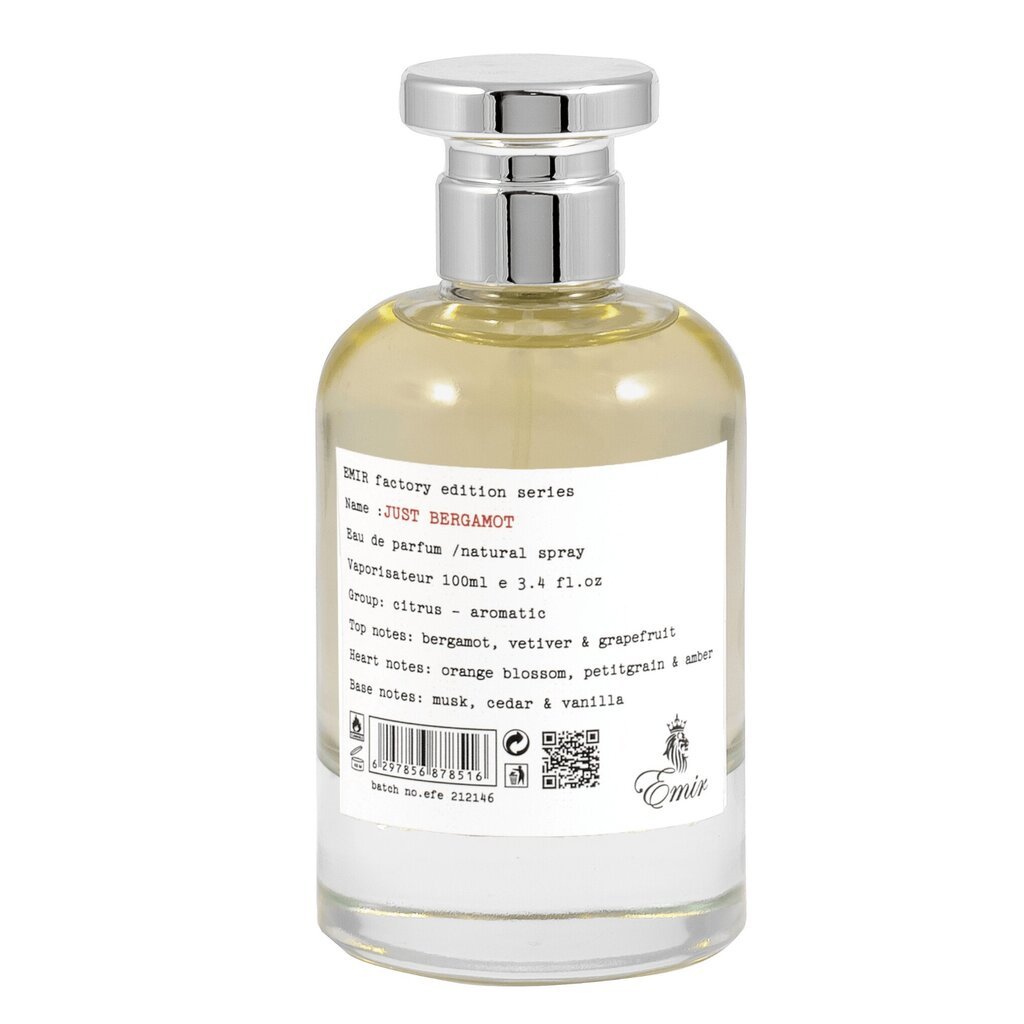 Lõhnavesi Emir Just Bergamot EDP naistele/meestele, 100 ml price and information | Parfüümid naistele | hansapost.ee