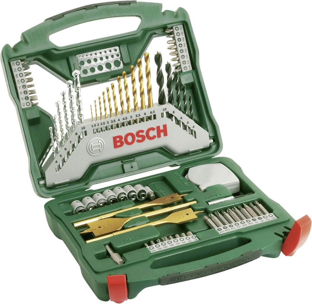 Terade ja puuride komplekt Bosch X-Line Titanium, 70 tk hind ja info | Käsitööriistad | hansapost.ee