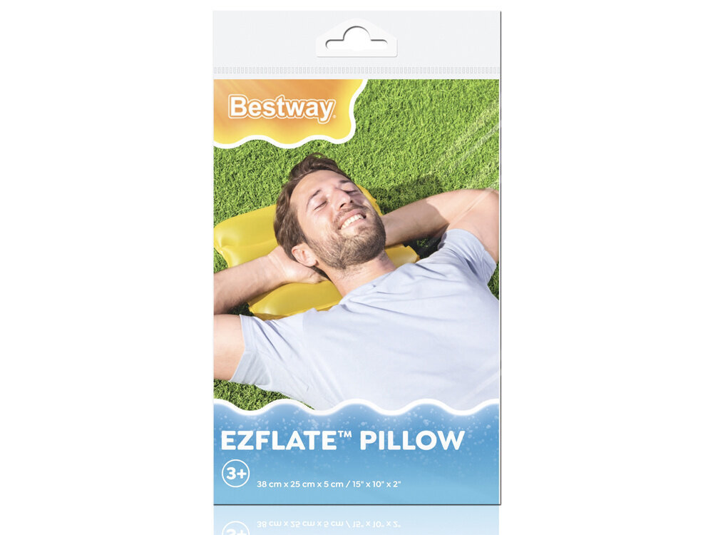 Täispuhutav padi Bestway Cushion 52127, 38x25cm, kollane цена и информация | Täispuhutavad veemänguasjad ja ujumistarbed | hansapost.ee