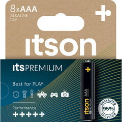 Элементы itson itsPREMIUMi Alkaline LR03IPR/8HH цена и информация | Батареи | hansapost.ee