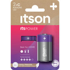 itson itsPOWER patarei Alkaline LR14IPO/2CP hind ja info | Patareid | hansapost.ee