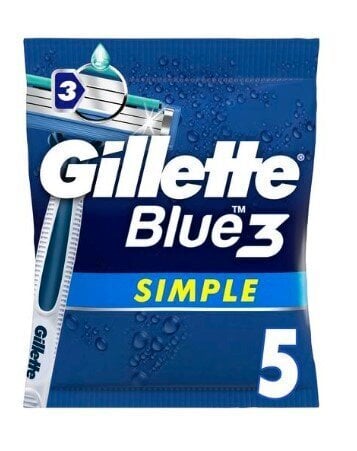 Raseerija Gillette Blue3 Simple, 5 tk цена и информация | Raseerimisvahendid | hansapost.ee