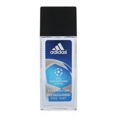 Дезодорант Adidas UEFA Champions League Star Edition для мужчин, 75 мл цена и информация | Парфюмированная косметика для женщин | hansapost.ee